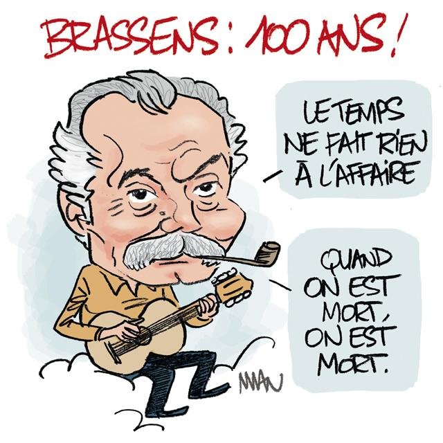 Dessin de presse : Brassens 100 ans presse : Brassens 100 ans