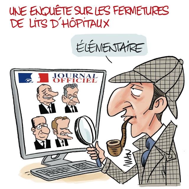 Dessin de presse : Lits d'hôpitaux presse : Lits d'hôpitaux
