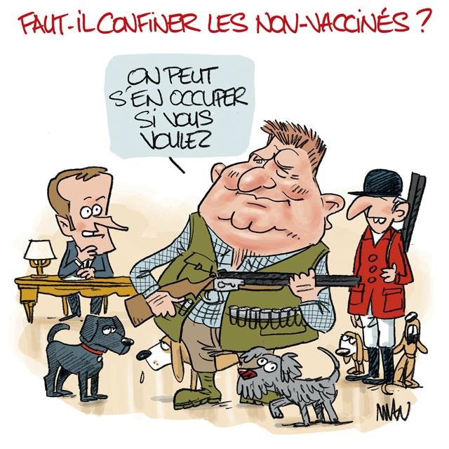 Dessin de presse : Non vaccinés presse : Non vaccinés