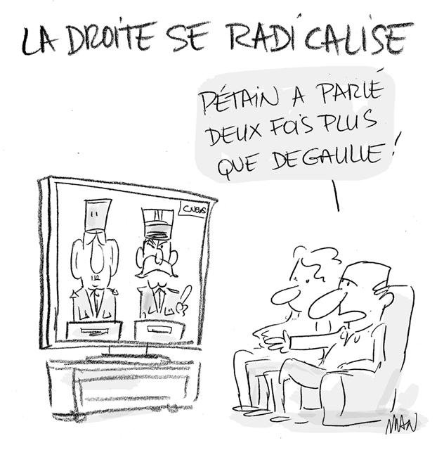 Dessin de presse : Débat à droite presse : Débat à droite