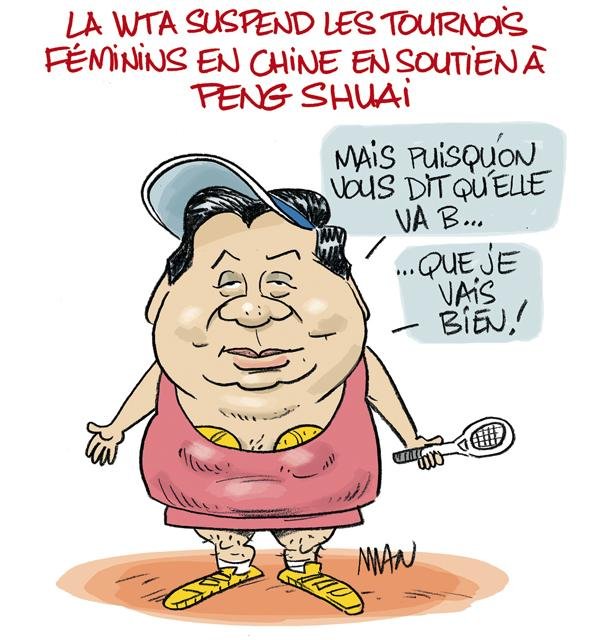 Dessin de presse : Peng Shuai suite presse : Peng Shuai suite