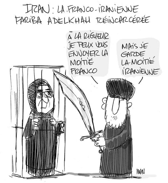 Dessin de presse : Franco-iranienne presse : Franco-iranienne