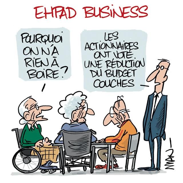 Dessin de presse : Ehpad presse : Ehpad