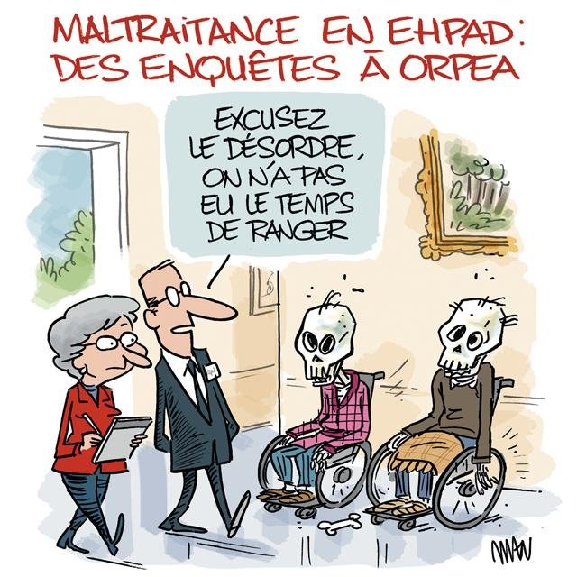 Dessin de presse : Ehpad-Orpea presse : Ehpad-Orpea