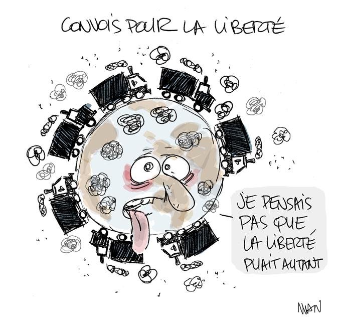 Dessin de presse : Convois de la liberté presse : Convois de la liberté