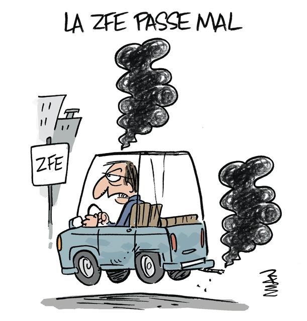 Dessin de presse : ZFE presse : ZFE