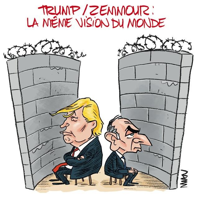 Dessin de presse : Zemmour & Trump presse : Zemmour & Trump