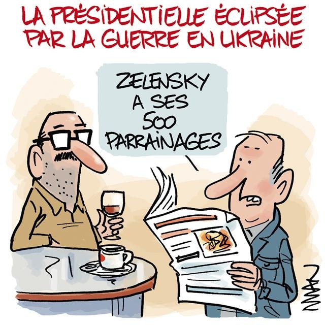 Dessin de presse : 500 parrainages presse : 500 parrainages