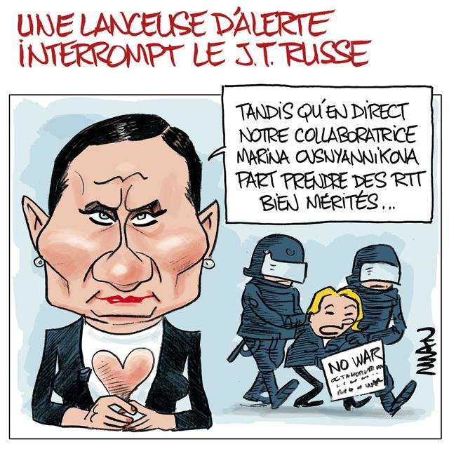 Dessin de presse : Ovsniannikova presse : Ovsniannikova
