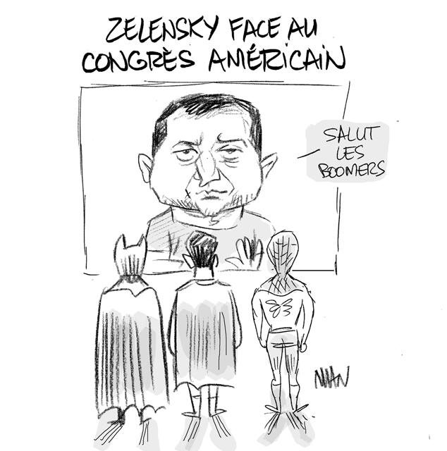 Dessin de presse : Zelensky & les boomers presse : Zelensky & les boomers