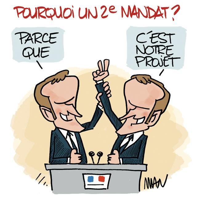 Dessin de presse : 2e mandat presse : 2e mandat