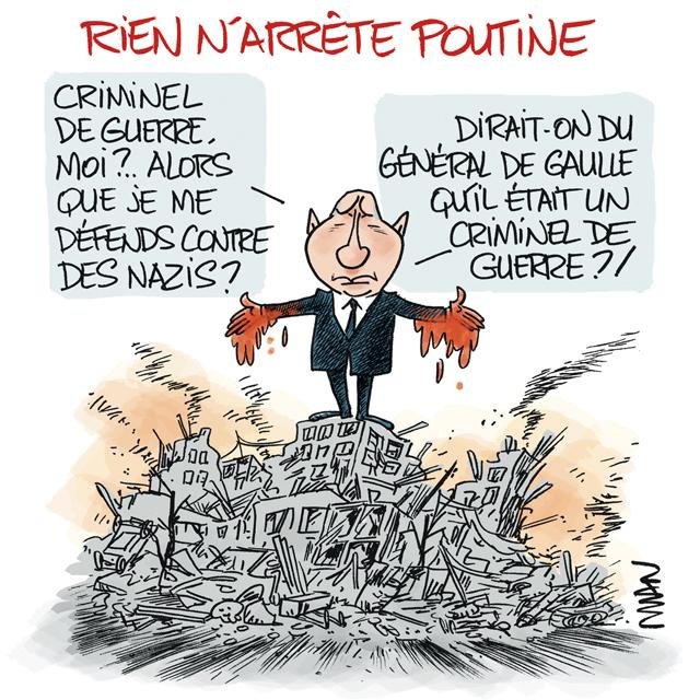 Dessin de presse : Criminel de guerre presse : Criminel de guerre