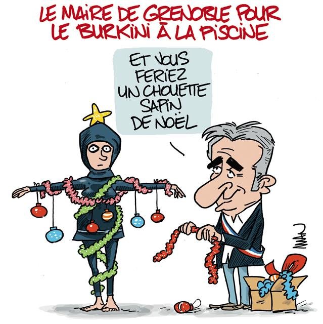 Dessin de presse : Burkini presse : Burkini