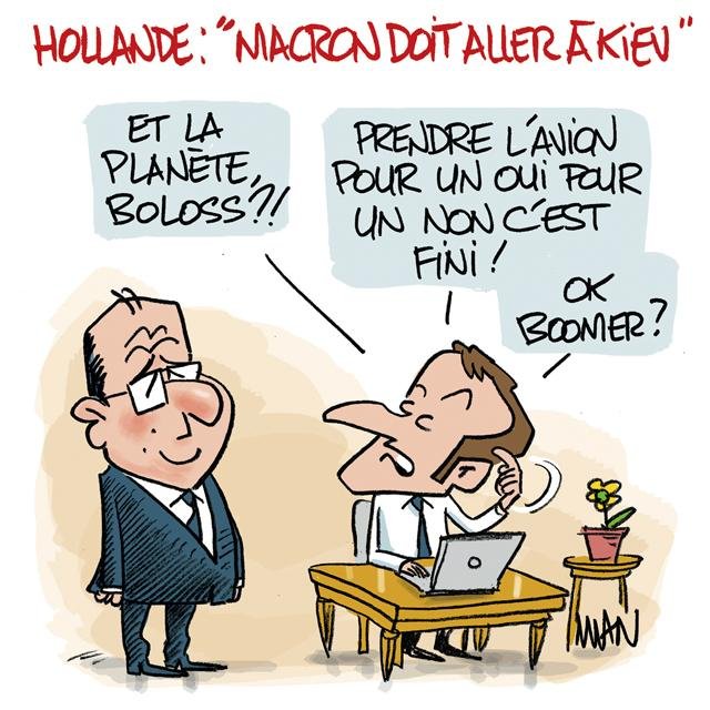 Dessin de presse : Macron & Kiev presse : Macron & Kiev