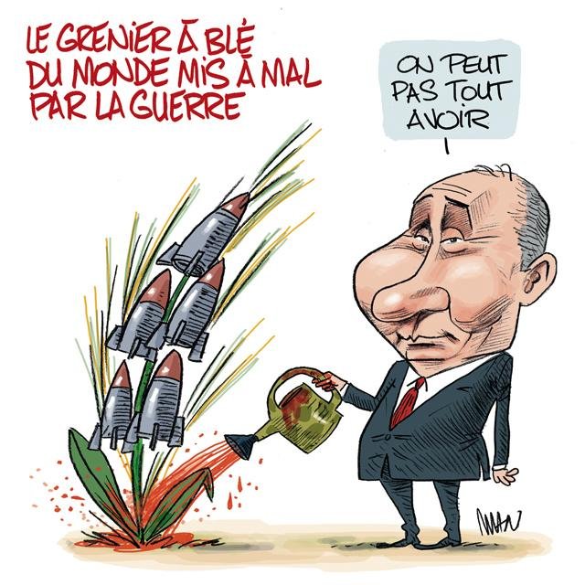 Dessin de presse : Guerre et blé presse : Guerre et blé