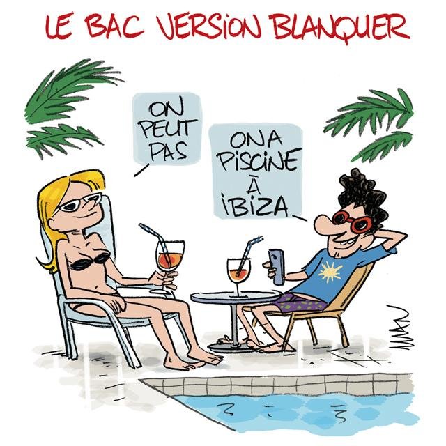 Dessin de presse : BAC Blanquer presse : BAC Blanquer
