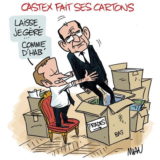 Dessin de presse : Castex départ presse : Castex départ
