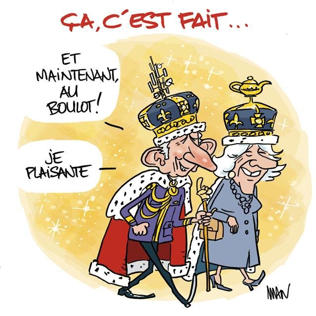 Dessin de presse : Couronnement Charles III presse : Couronnement Charles III