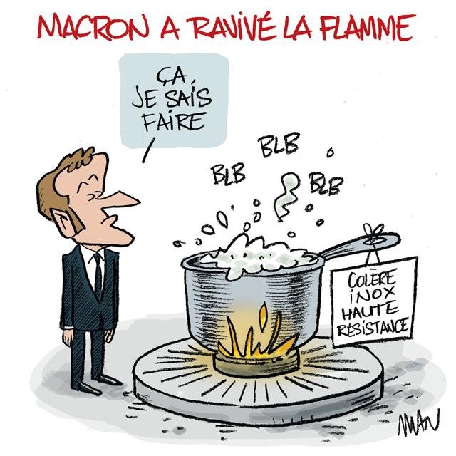 Dessin de presse : Flamme presse : Flamme
