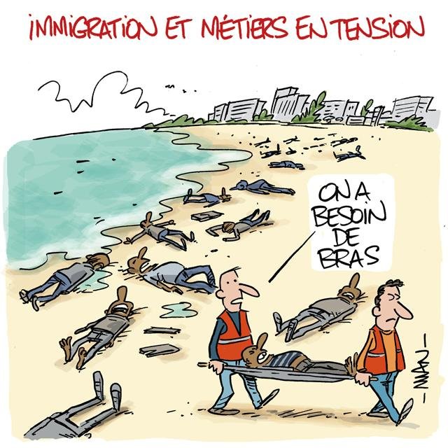 Dessin de presse : Métiers en tension presse : Métiers en tension