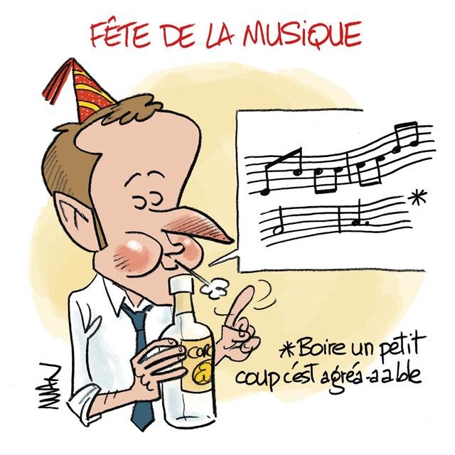Dessin de presse : Fete de la musique presse : Fete de la musique