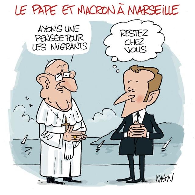 Dessin de presse : Pape/Marseille presse : Pape/Marseille
