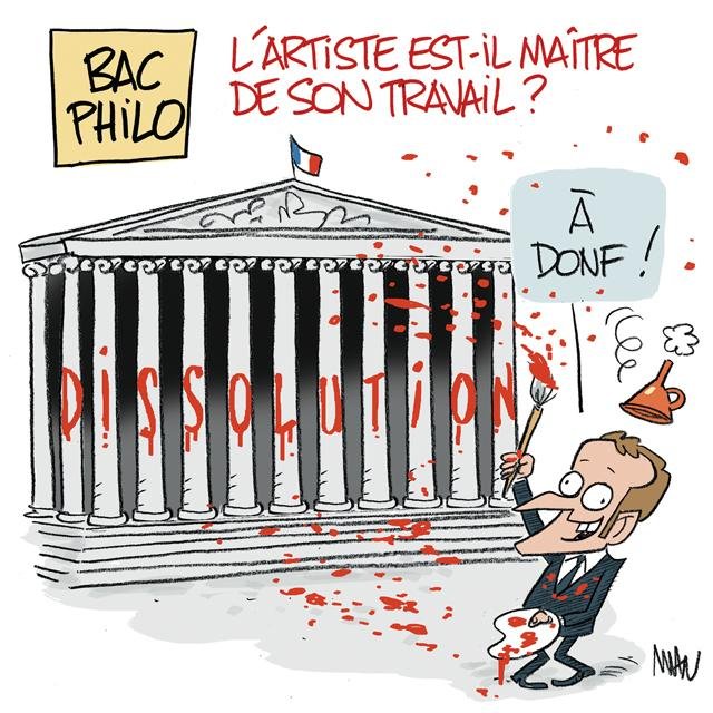 Dessin de presse : Dissolution presse : Dissolution