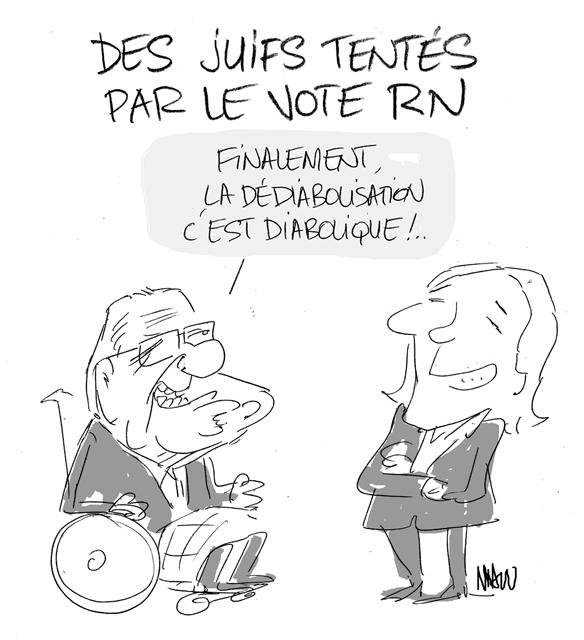 Dessin de presse : Dédiabolisation presse : Dédiabolisation