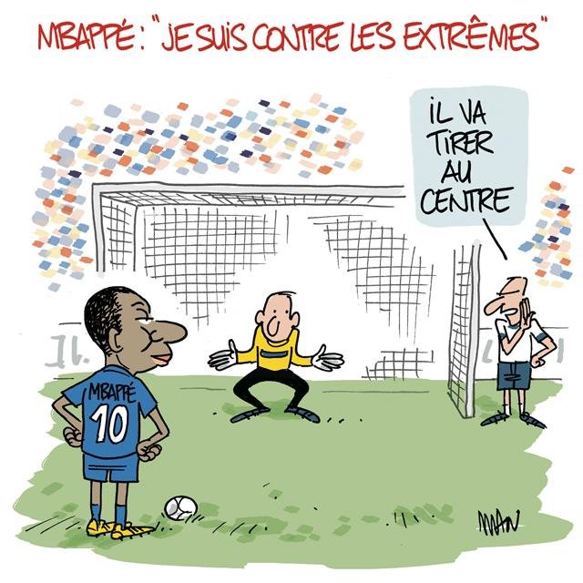 Dessin de presse : Mbappé presse : Mbappé