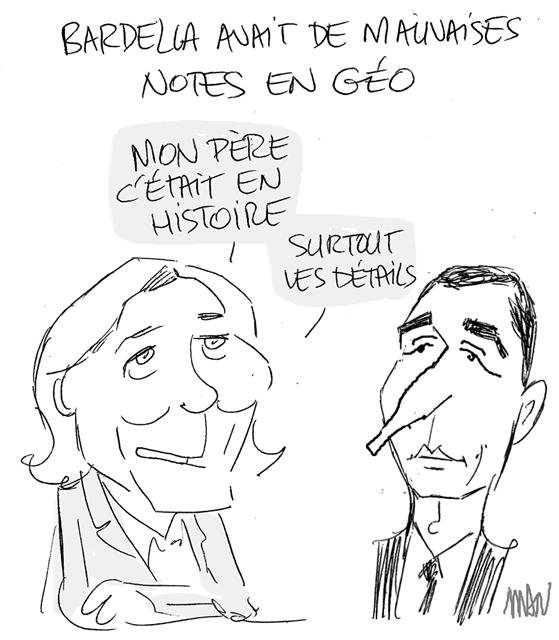 Dessin de presse : Bardella presse : Bardella