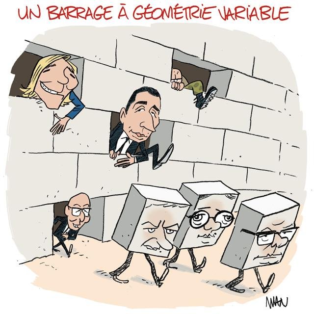 Dessin de presse : Barrage presse : Barrage