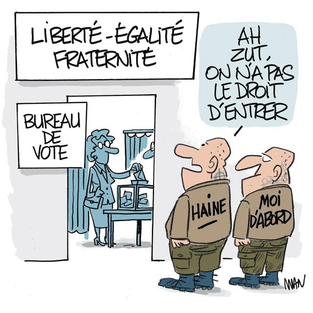 Dessin de presse : Extrêmes cons presse : Extrêmes cons