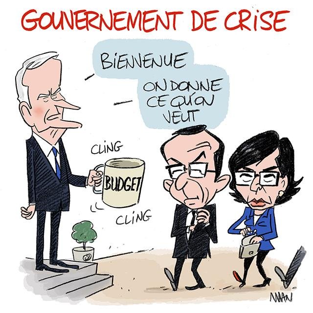 Dessin de presse : Barnier - Budget presse : Barnier - Budget