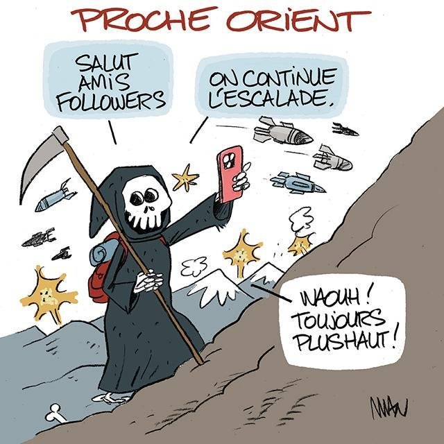 Dessin de presse : Escalade presse : Escalade