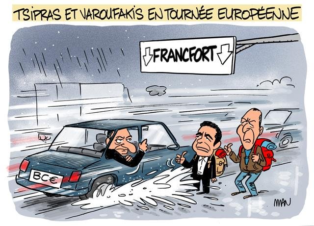 Dessin de presse : Tournée presse : Tournée