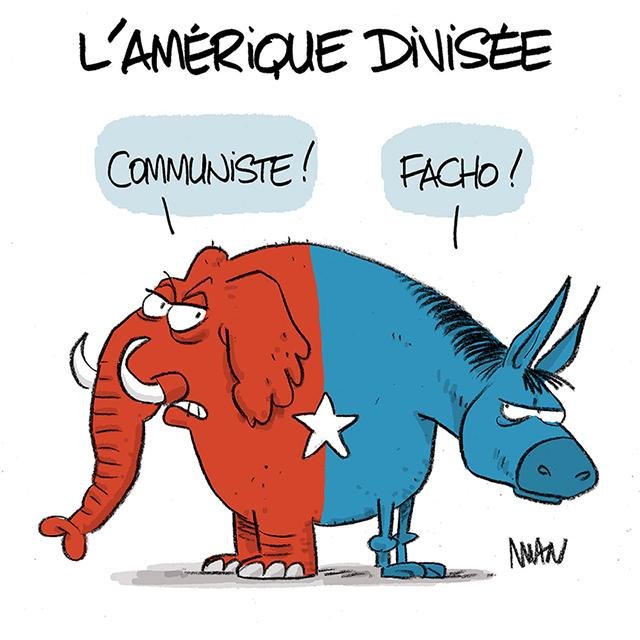 Dessin de presse : L'Amérique divisée presse : L'Amérique divisée