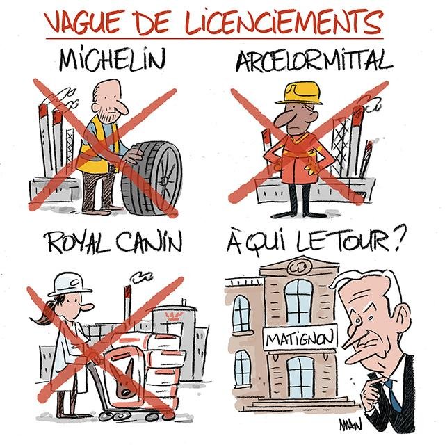 Dessin de presse : Licenciements presse : Licenciements