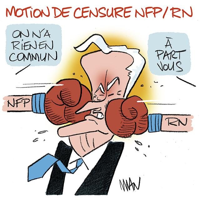 Dessin de presse : Motion de censure presse : Motion de censure