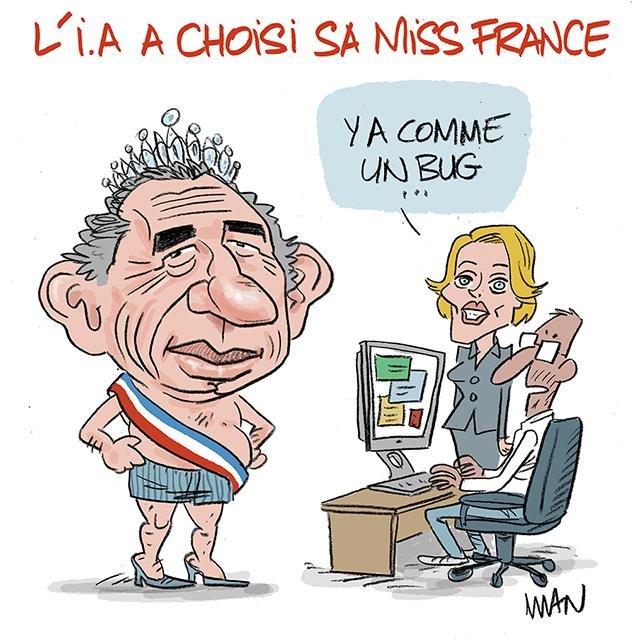 Dessin de presse : Miss Bayrou presse : Miss Bayrou