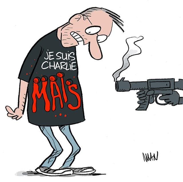 Dessin de presse : Charlie mais presse : Charlie mais