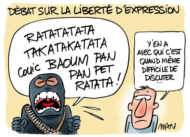 Dessin de presse : Débat presse : Débat