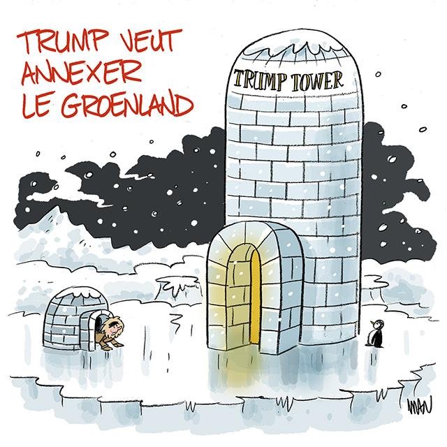 Dessin de presse : Trump presse : Trump