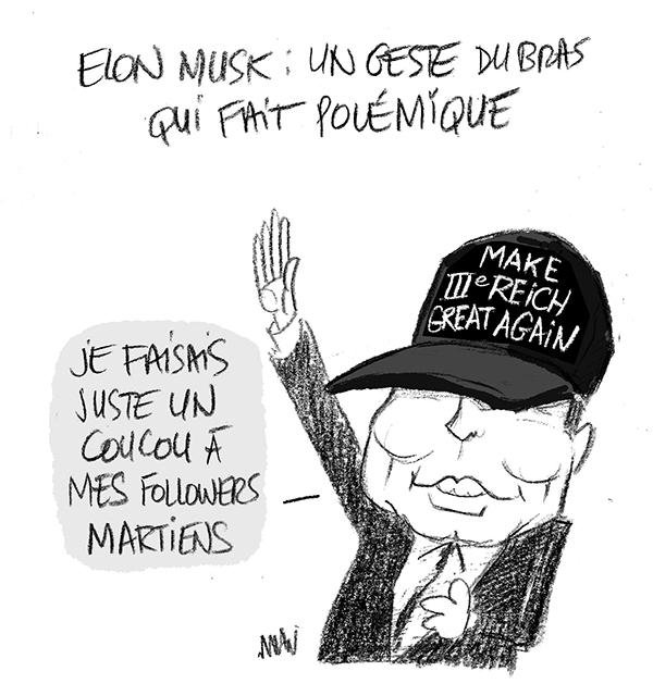 Dessin de presse : L'élan d'Elon presse : L'élan d'Elon