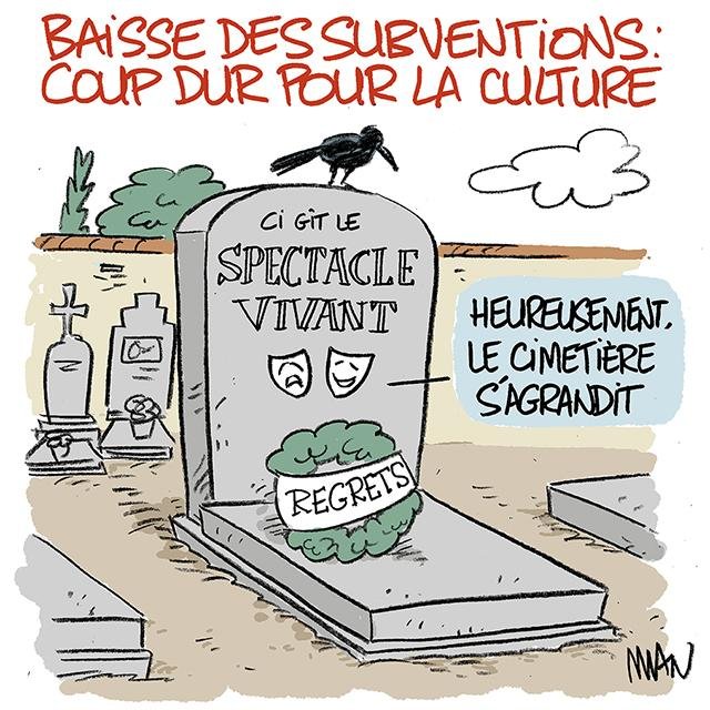 Dessin de presse : Culture en danger presse : Culture en danger