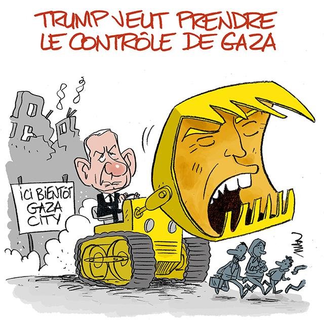 Dessin de presse : Trump presse : Trump