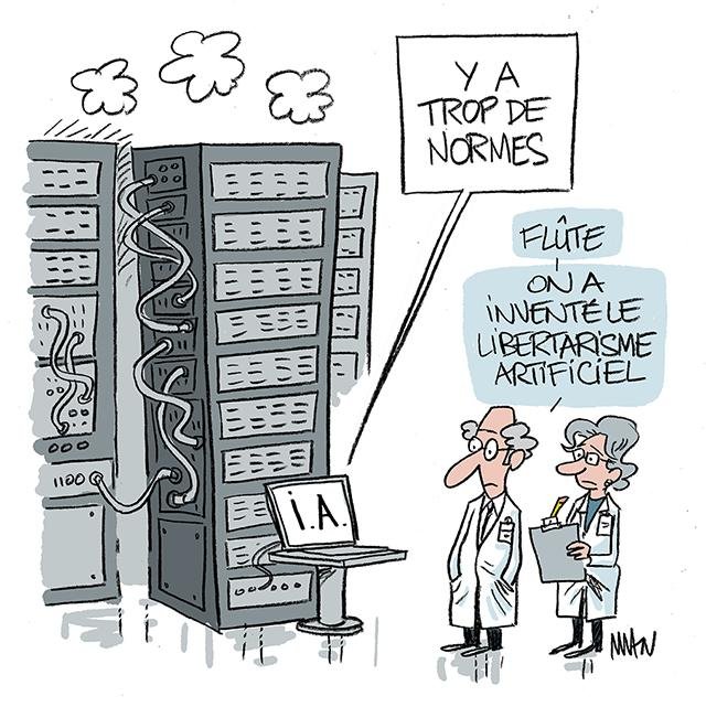 Dessin de presse : IA presse : IA