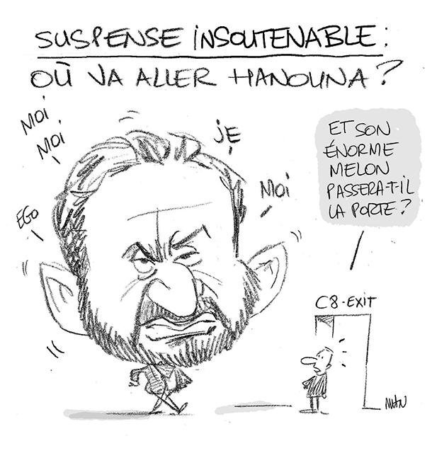 Dessin de presse : Le melon d'Hanouna presse : Le melon d'Hanouna
