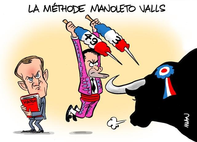 Dessin de presse : Manoleto Valls presse : Manoleto Valls