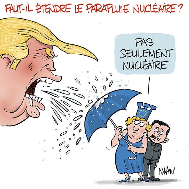 Dessin de presse : Parapluie nucléaire presse : Parapluie nucléaire