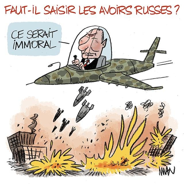 Dessin de presse : Avoirs russes presse : Avoirs russes